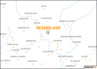 map of Mesa Bolívar