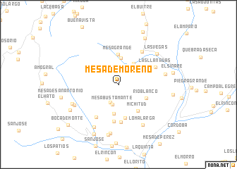 map of Mesa de Moreno