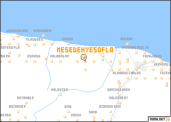 map of Mesedeh-ye Soflá