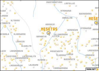 map of Mesetas