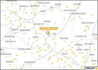 map of Mesgarān