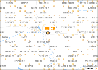 map of Měšice