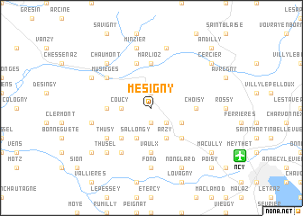 map of Mésigny