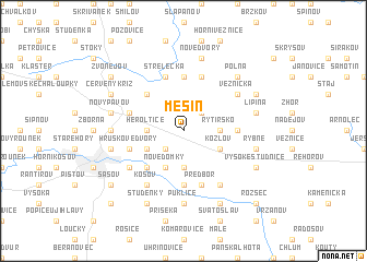map of Měšín