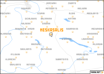 map of Meškasalis