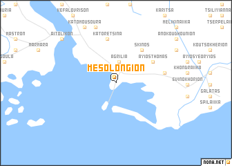 map of Mesolóngion