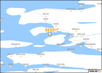 map of Mesøy