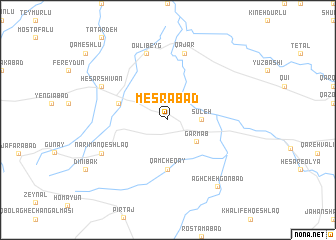 map of Meşrābād