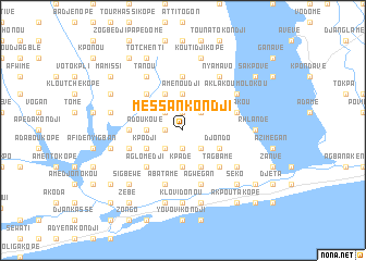 map of Méssan Kondji