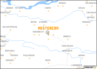 map of Mesteacăn