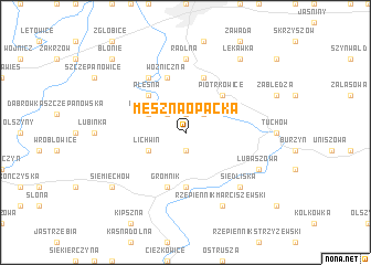 map of Meszna Opacka
