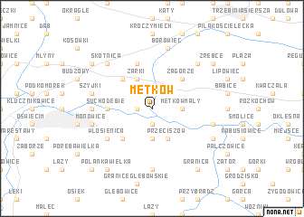map of Metków