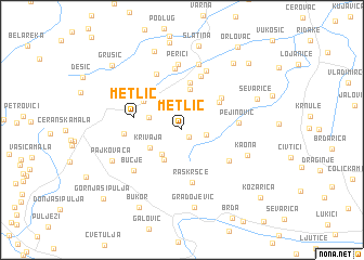 map of Metlić