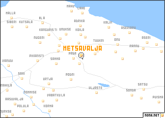 map of Metsavälja