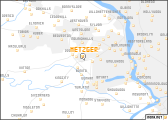 map of Metzger