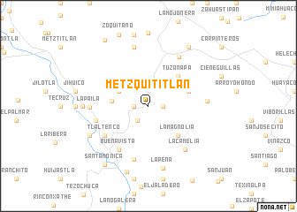 map of Metzquititlán