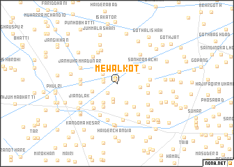 map of Mewal Kot