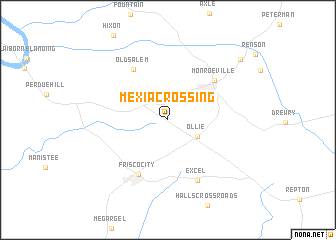 map of Mexia Crossing