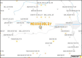 map of Mexikóvölgy