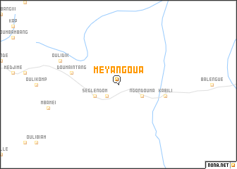 map of Méyangoua