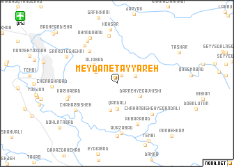 map of Meydān-e Ţayyāreh