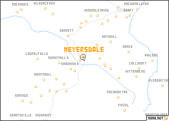 map of Meyersdale