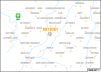 map of Meyriat