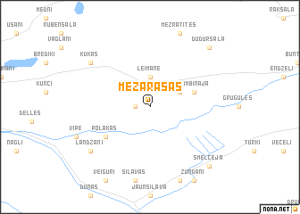 map of Mežarasas