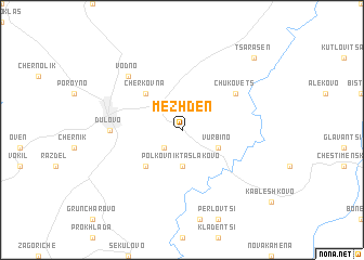 map of Mezhden