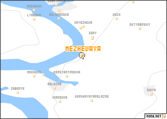 map of Mezhevaya
