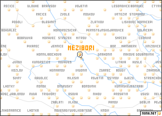 map of Meziboří