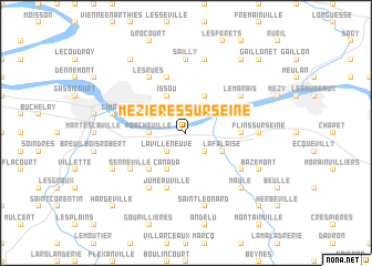 map of Mézières-sur-Seine