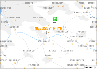 map of Mezőssytanya