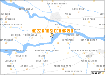 map of Mezzano Siccomario