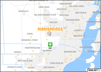 map of Miami Springs