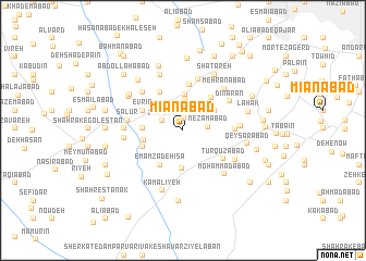 map of Mīānābād