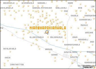 map of Miān Bharokiānwāla