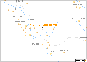 map of Mīān Dahān-e ‘Olyā