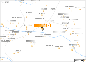 map of Mīān Dasht