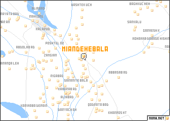 map of Mīān Deh-e Bālā