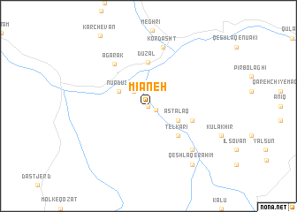 map of Mīāneh