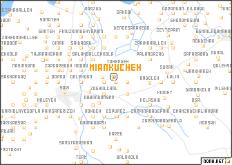map of Mīān Kūcheh