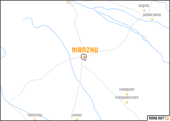 map of Mianzhu