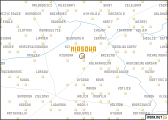 map of Miąsowa