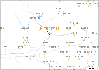 map of Micăneşti