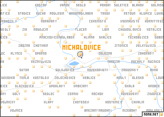 map of Michalovice