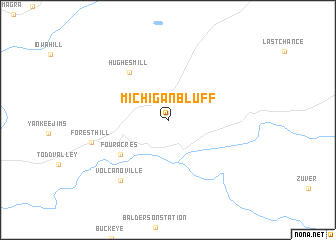 map of Michigan Bluff