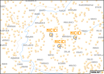 map of Mićići