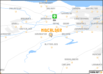 map of Mid Calder