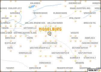 map of Middelburg